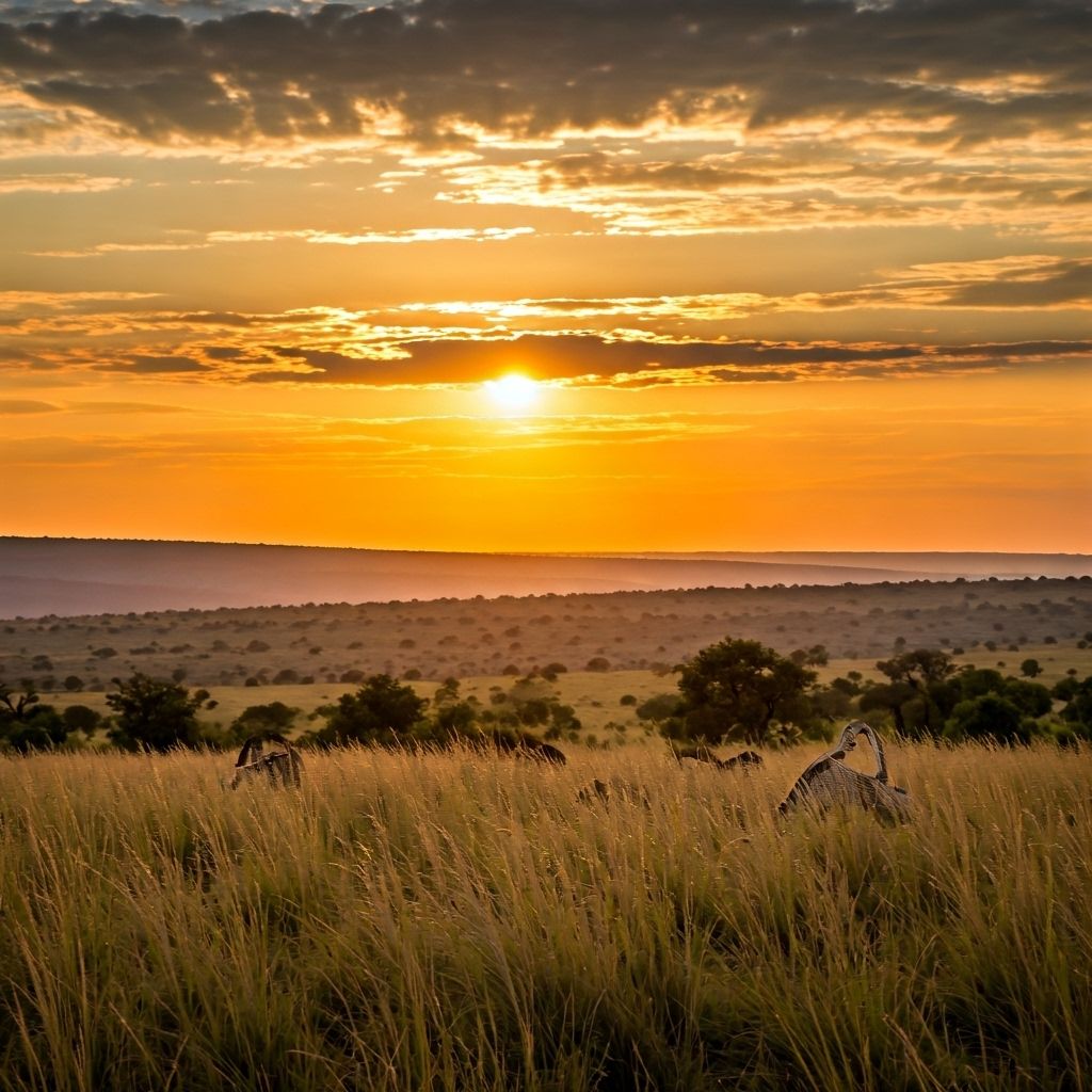 Sunset over Kidepo Valley